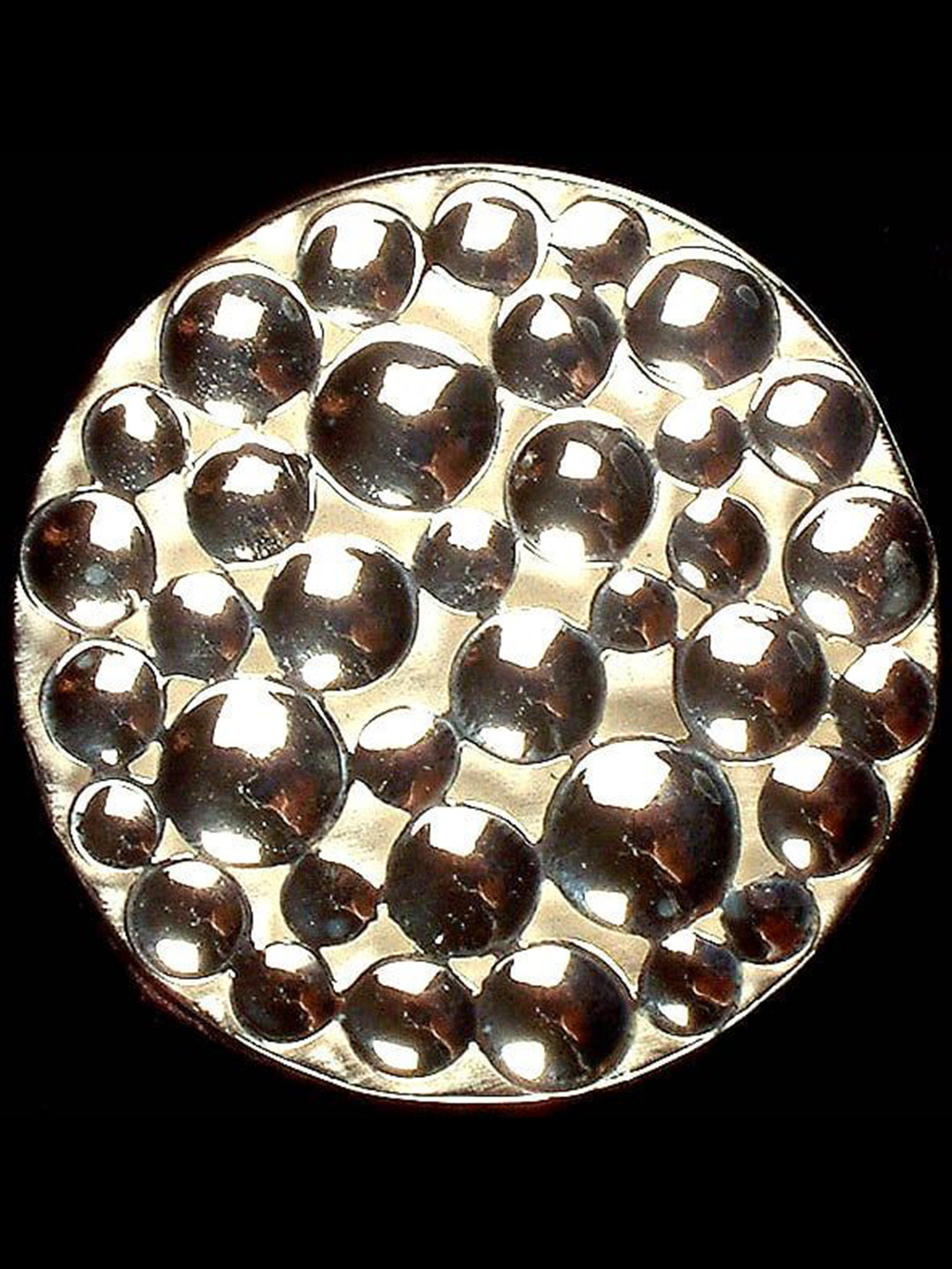 Exotic India Sterling Silver Dimple Pendant