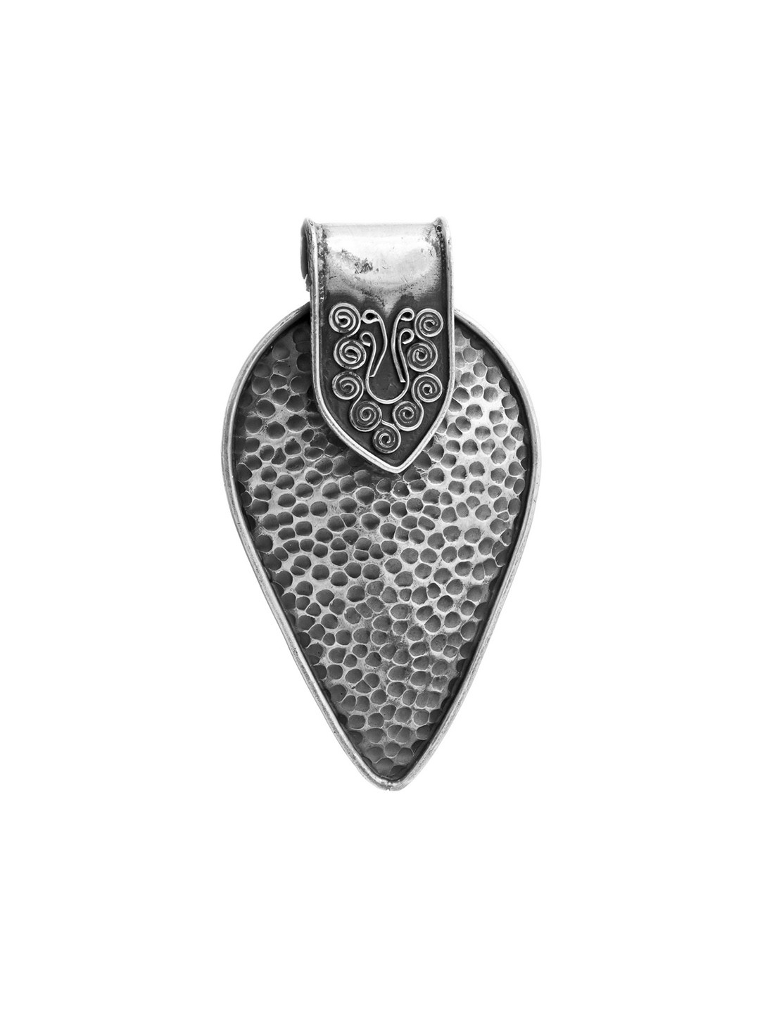 Exotic India Dimple with Spiral Sterling Silver Pendant