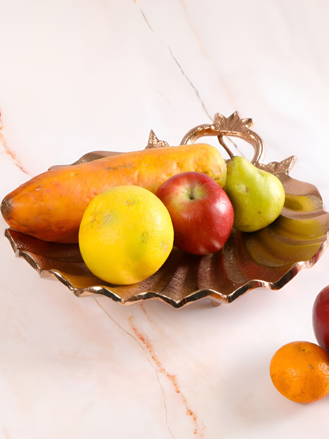 THE HOME CO. Copper Toned Shell Design Food Platter