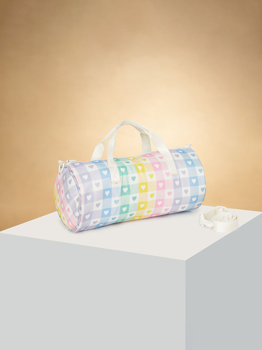 Pantaloons Junior Girls Abstract Printed Small Structured Handheld Bag with Cut Work