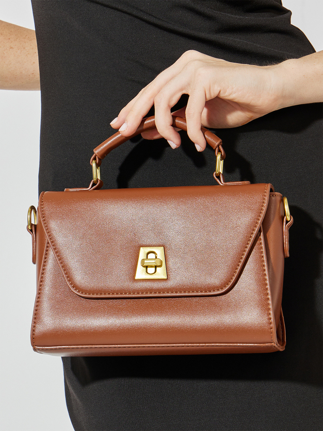 Styli Structured Twist Lock Satchel
