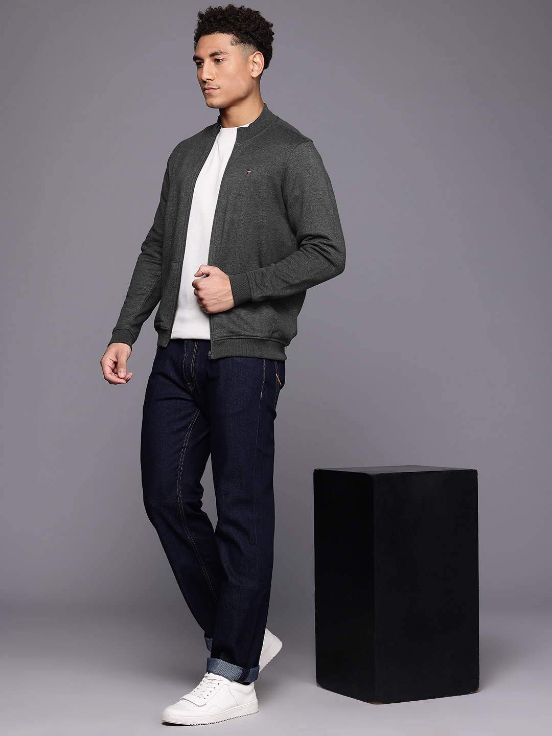 Louis Philippe Sport Front-Open Sweatshirt