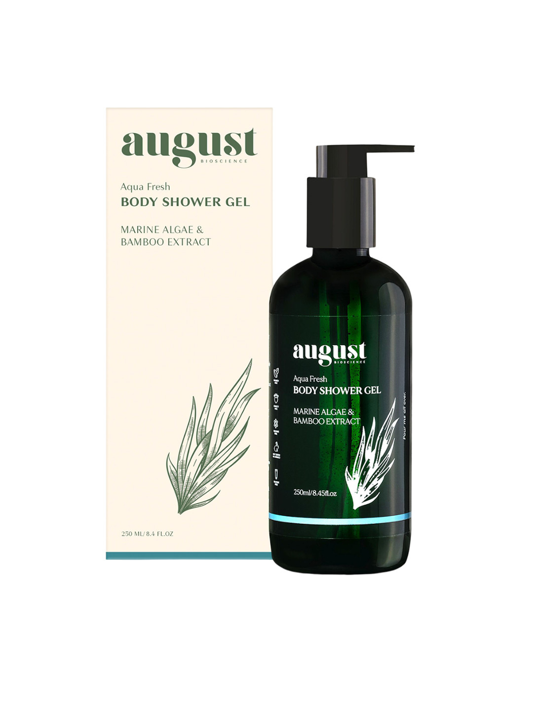 August Bioscience Aqua Fresh Body Shower Gel With Bamboo Extract - 250ml