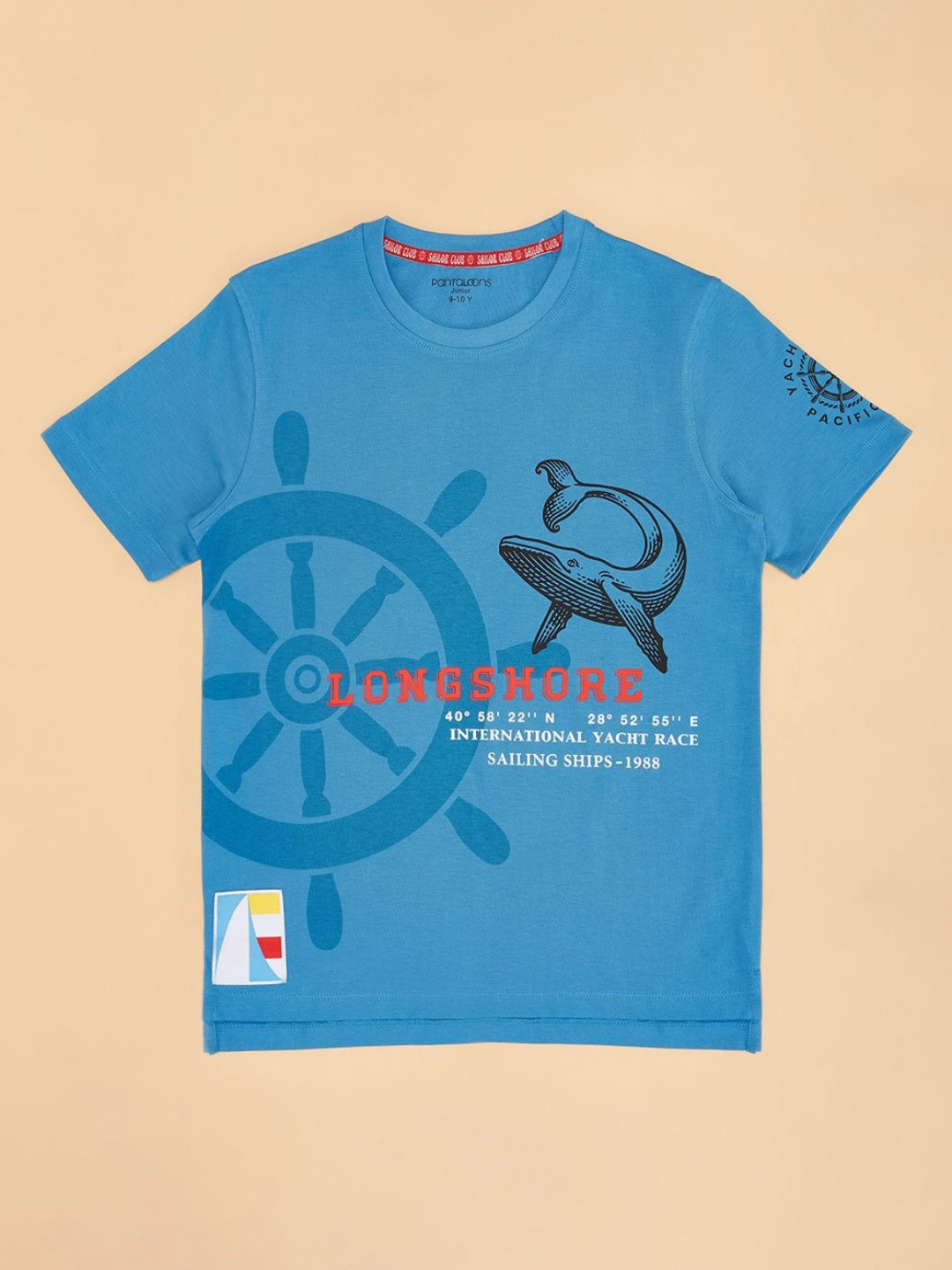Pantaloons Junior Boys Printed Round Neck Cotton Tshirt