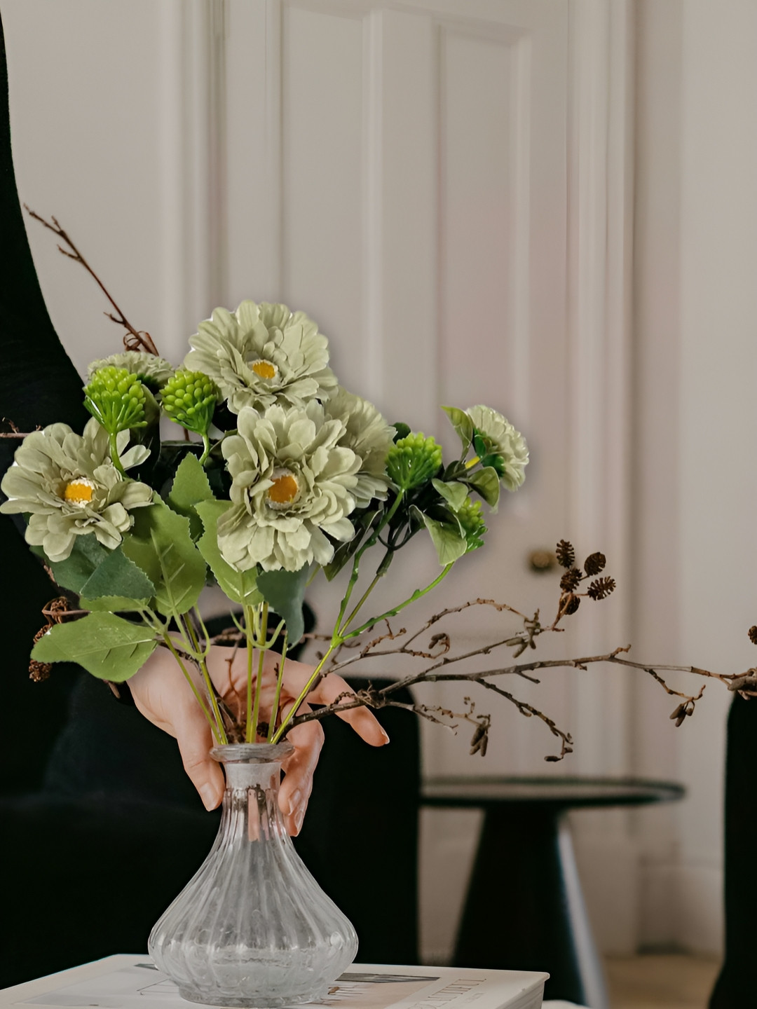 ARTSY Green & Yellow Jasmine Non Artificial Flower