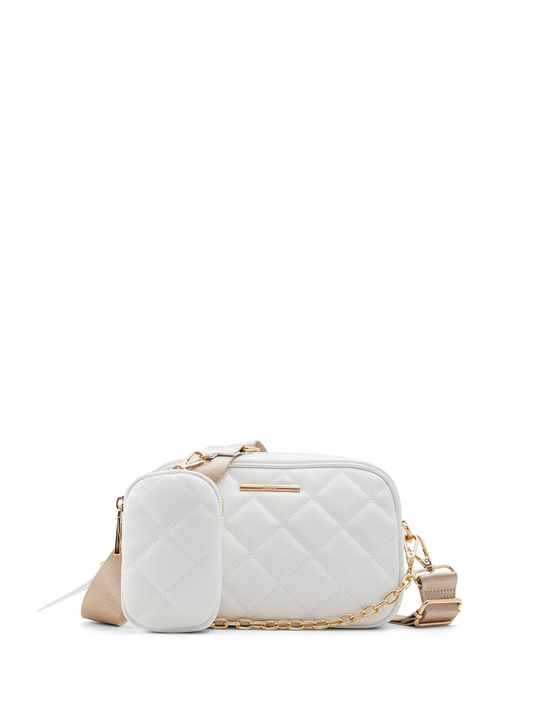ALDO Women Structured White Cross Body with Quilted