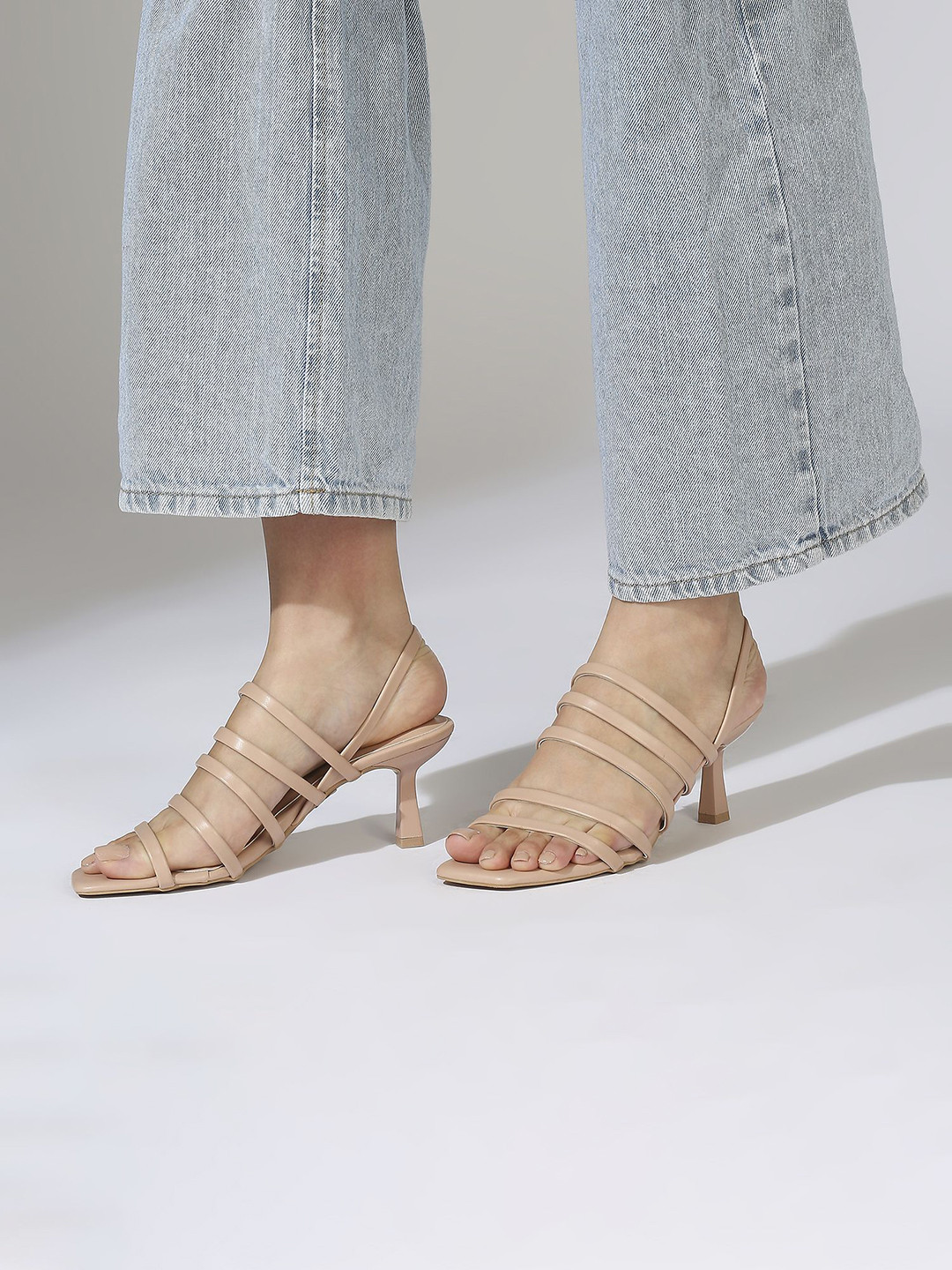 Inc 5 Multi Straps Open Toe Kitten Heel Sandal