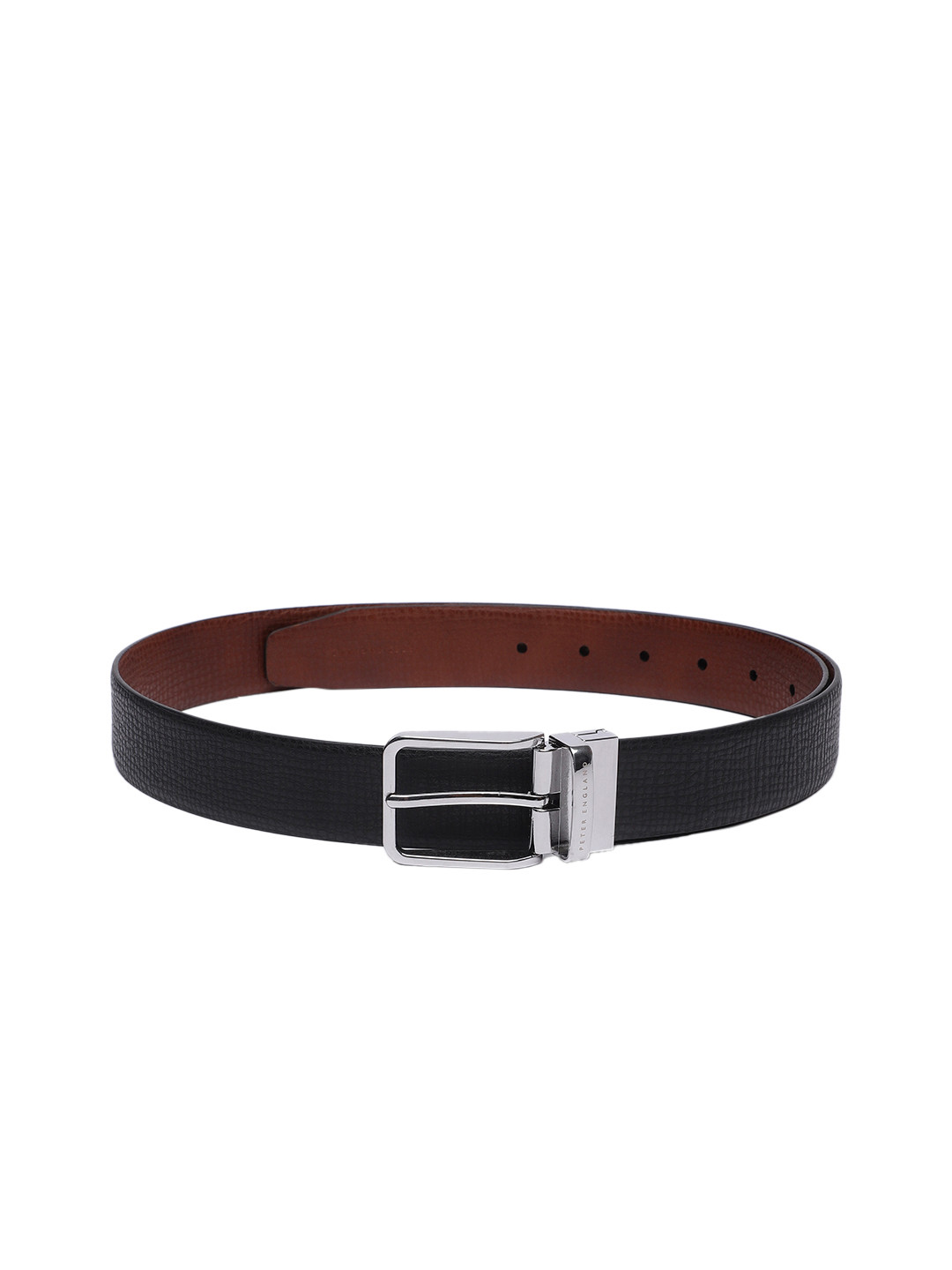 Peter England Men Textured Leather Reversible Belt