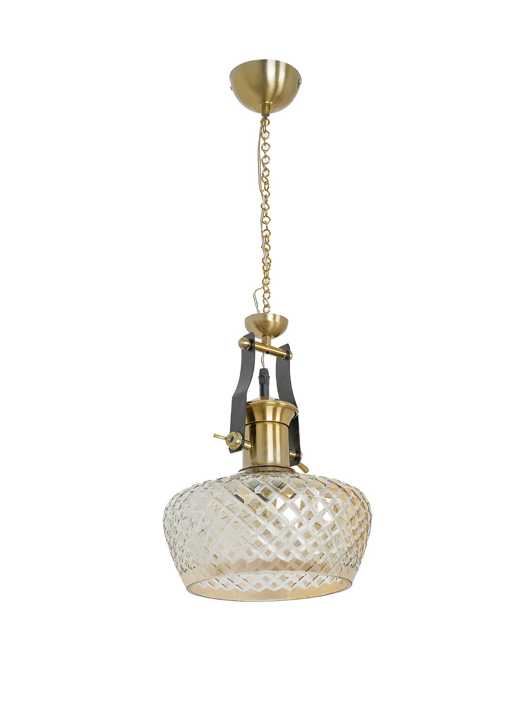 Fos Lighting Cognac Glamour Beige Textured Contemporary Abstract Shaped Ceiling Lamp