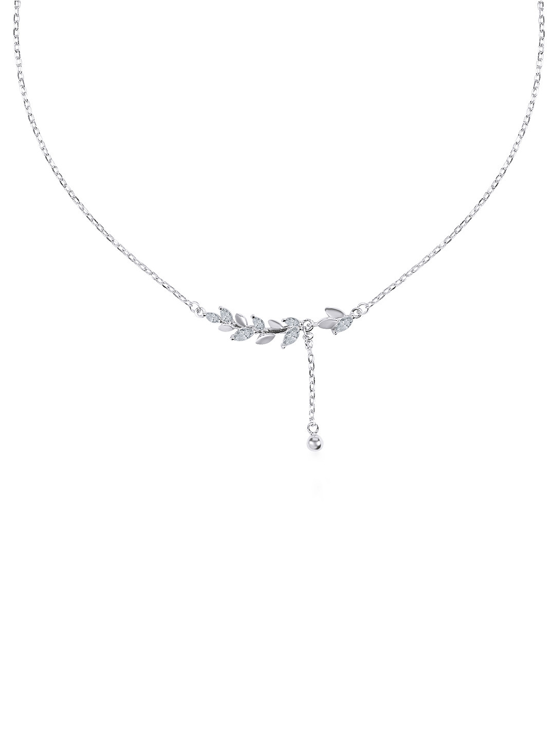 JUPRA 925 Silver Leaf Chain Pendent Sterling Silver Necklace