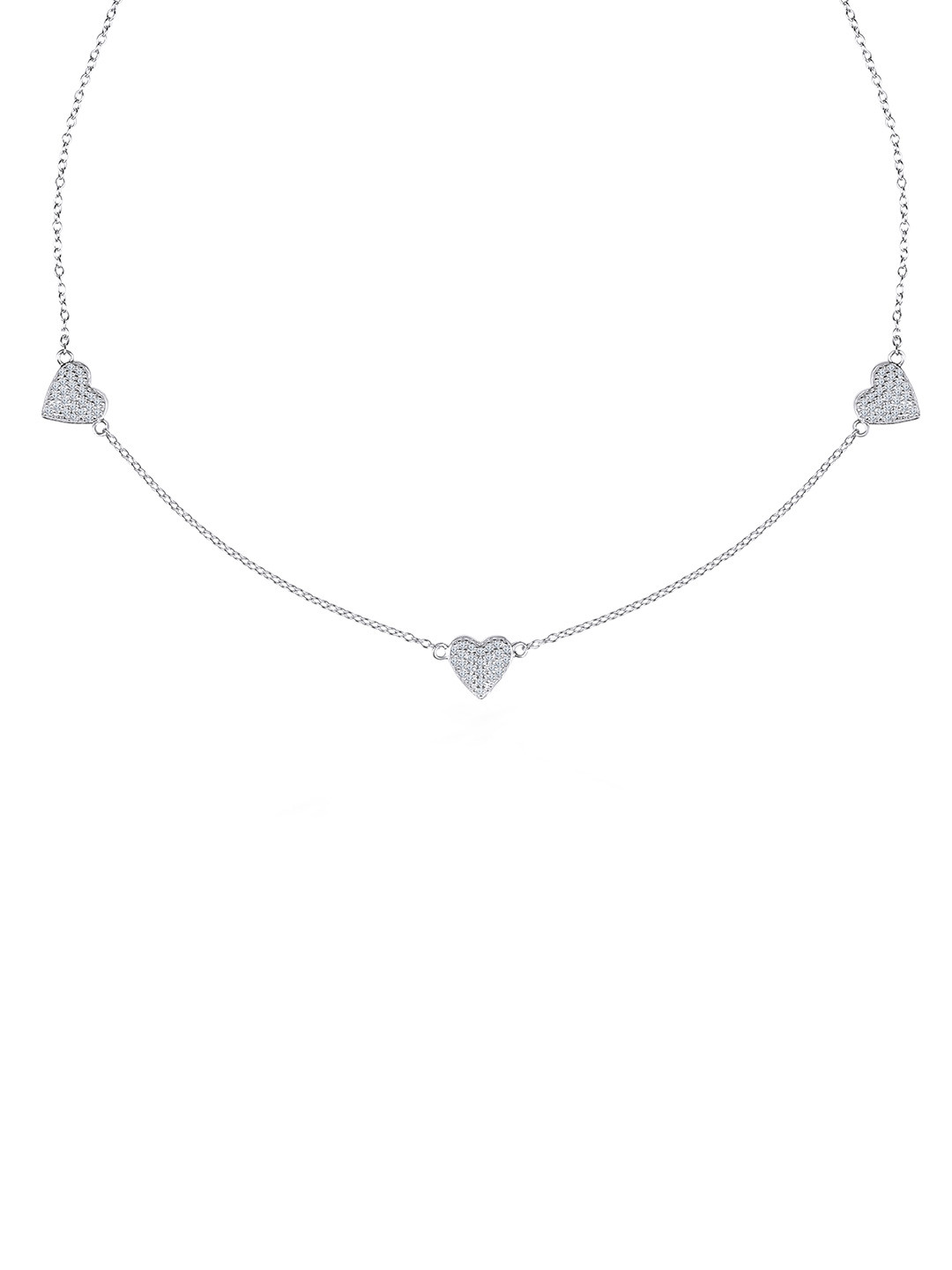 JUPRA Silver Everlasting Love Heart 925 Sterling Silver Necklace