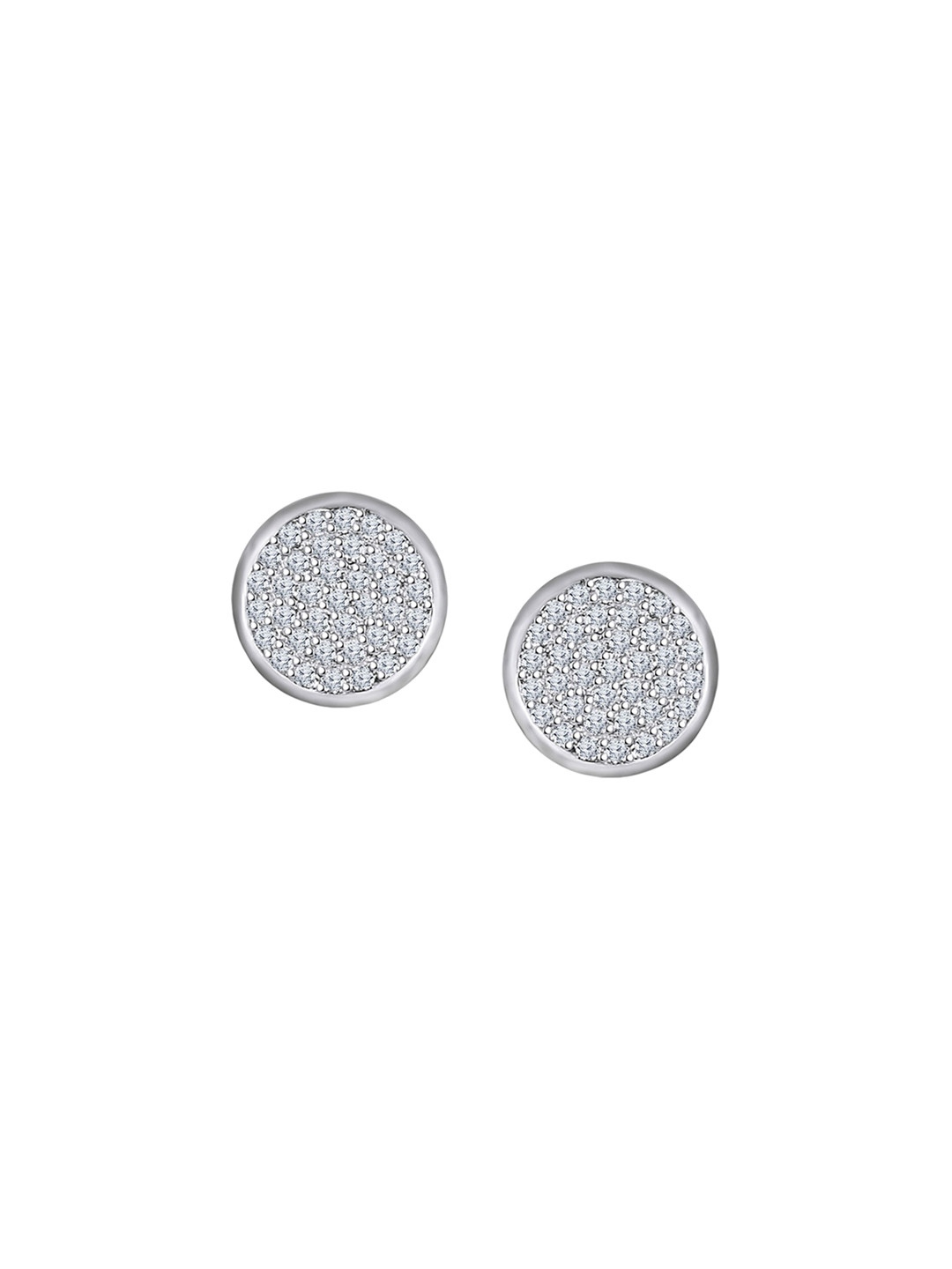 JUPRA Round Studded Everyday 925 Sterling Silver Earrings