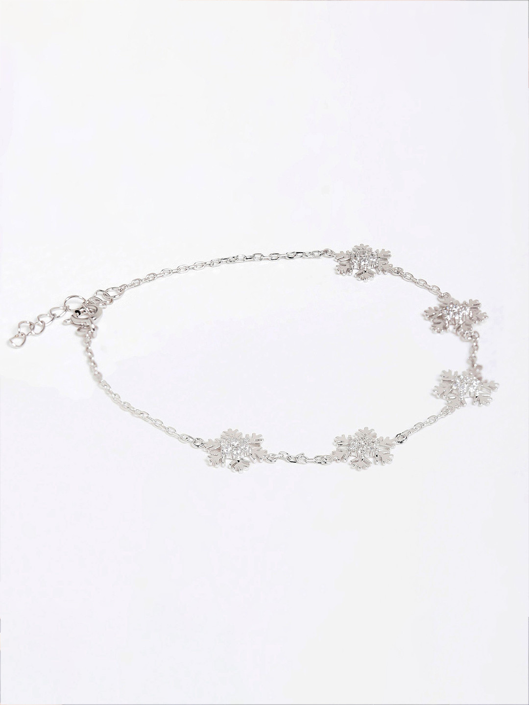 JUPRA Silver Snowflakes Charm 925 Sterling Silver Bracelet