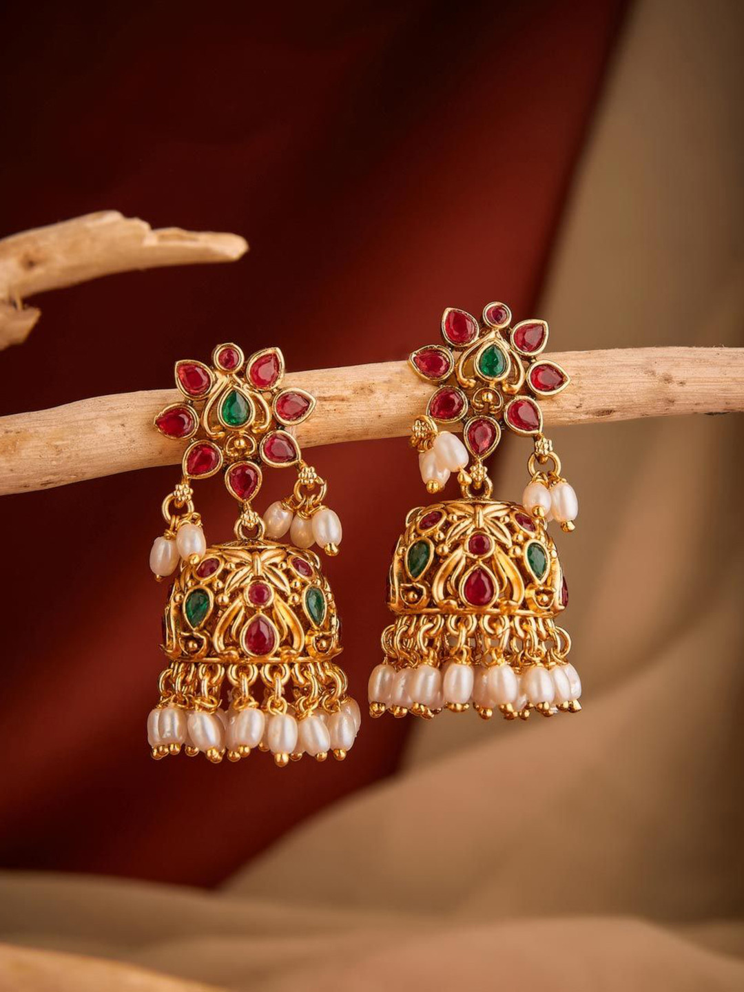 Fabindia Contemporary Temple Dome Shaped Jhumkas