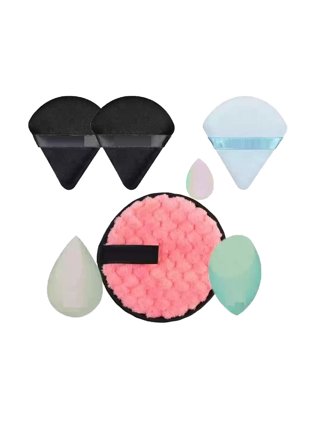 Facejewel Set Of 6 Pizza Puff, Facial Puff, Mini & Big Blender Combo