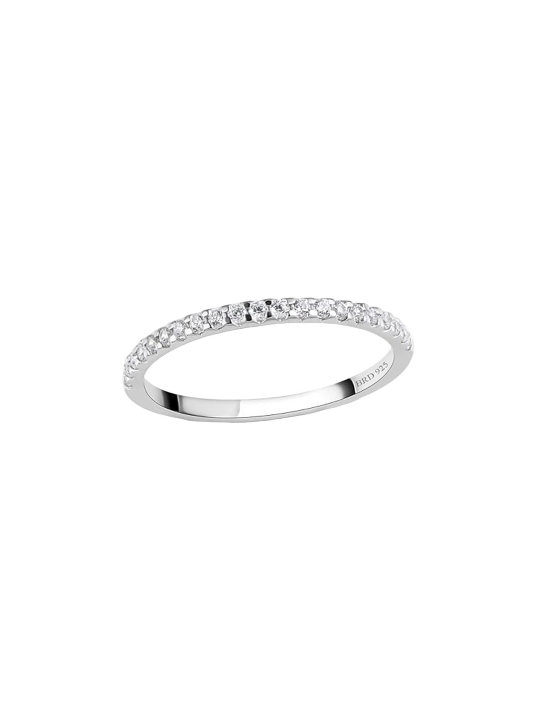 BRD Jewelry 925 Sterling Silver 14KT Gold-Plated American Diamond Studded Ring