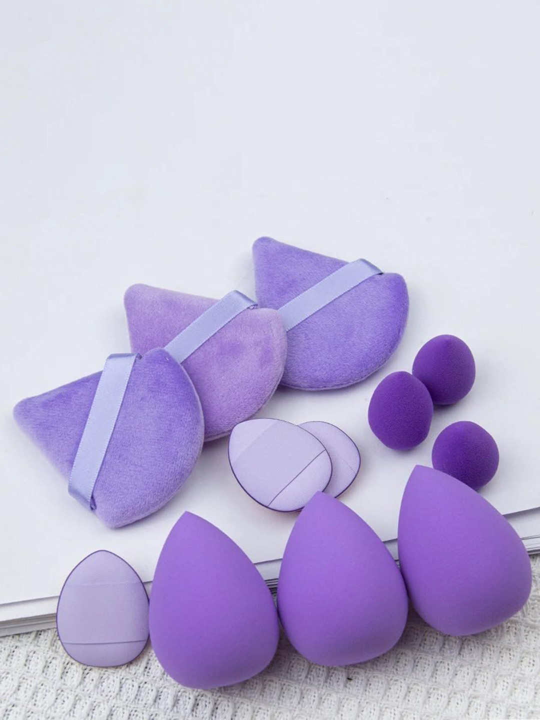 Facejewel Set of 12-Pcs Mini, Big & Finger Sponge Set