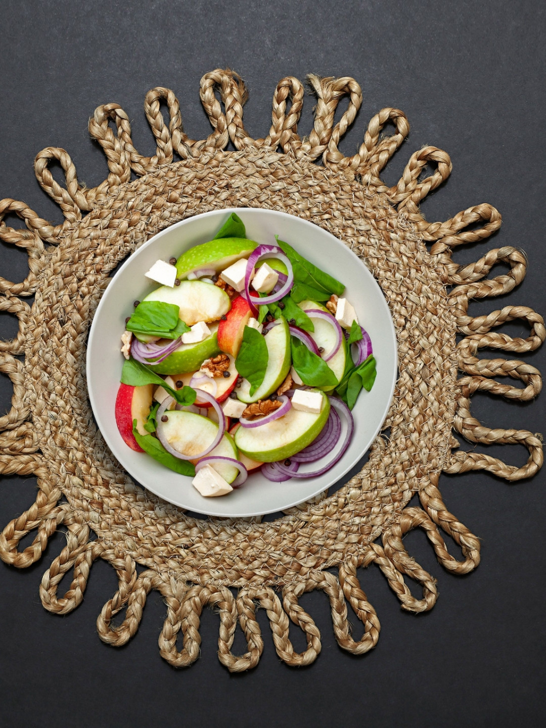 PAROKSH Brown Braided Jute Round Table Placemats