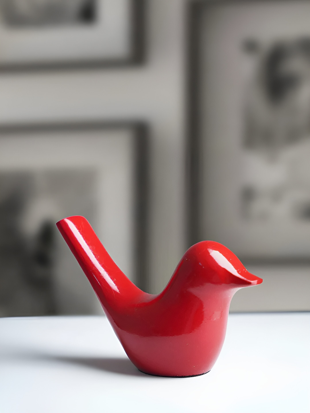 Folkstorys Parinda Red Metal Metallic Living Room Small Showpiece - 5 Inches