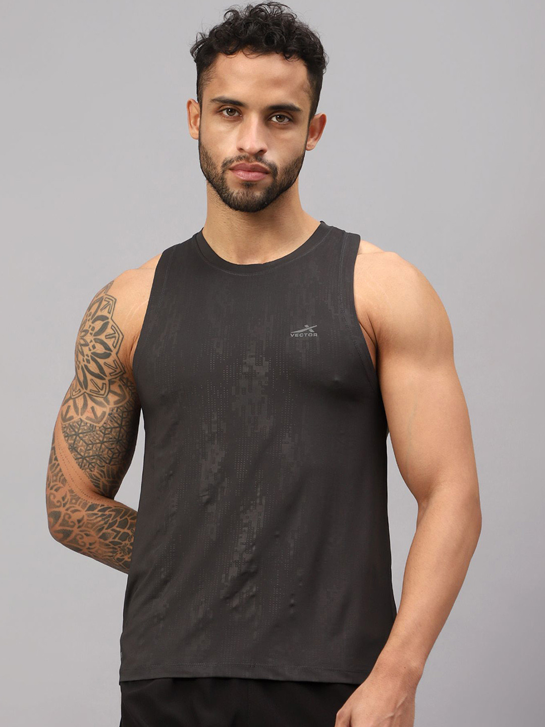 VECTOR X Men Round Neck Gym Innerwear Vests OMT-251-G