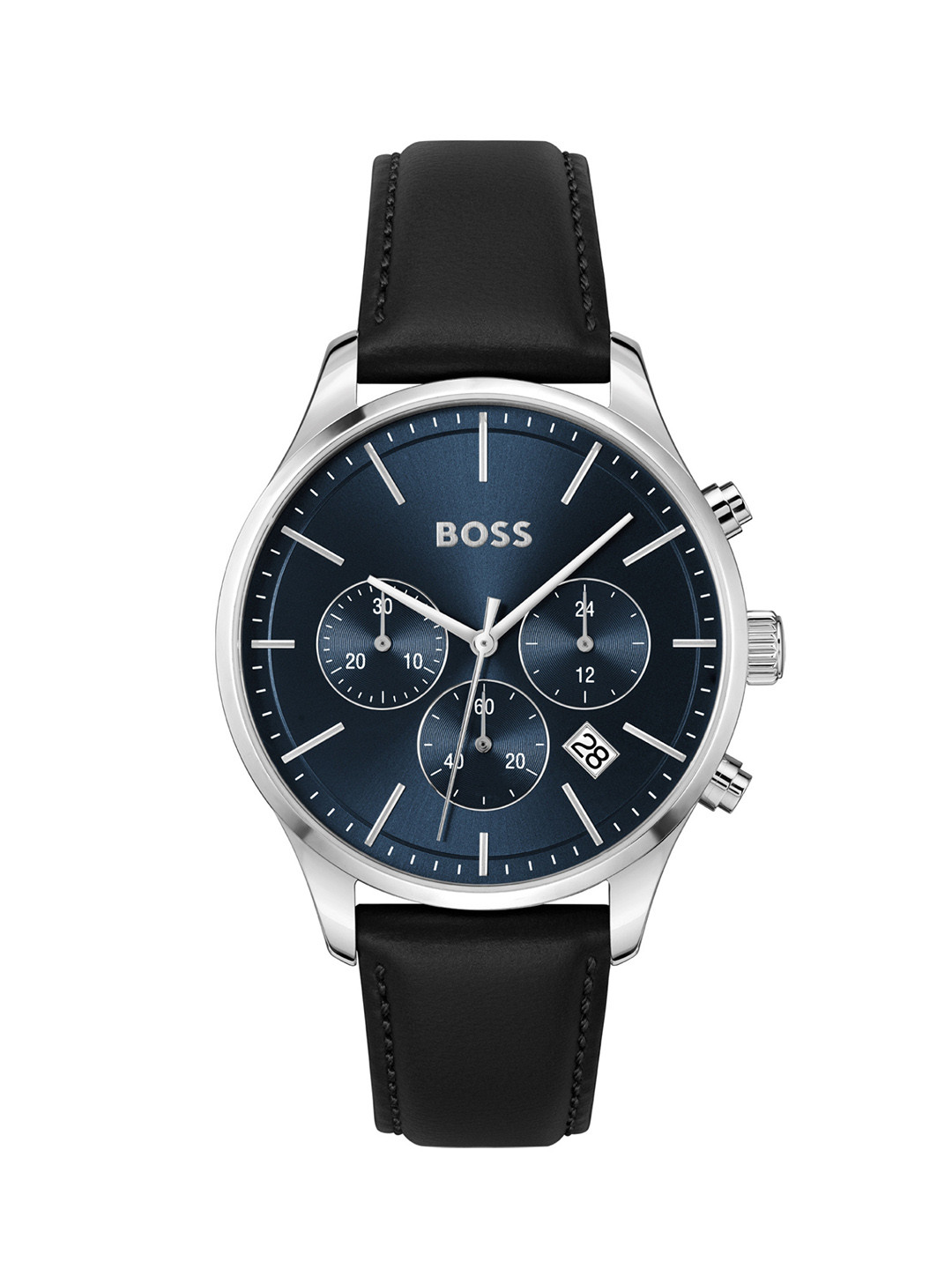 BOSS Men Avery Leather Straps Analogue Chronograph Watch 1514156