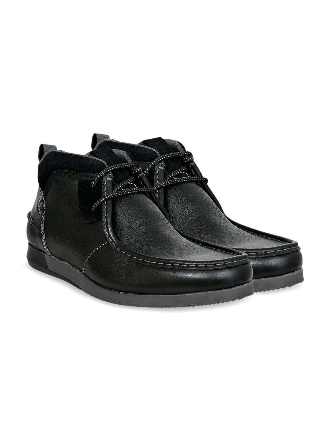 HX London Men Leather Formal Lace-Up Chuckka Boots