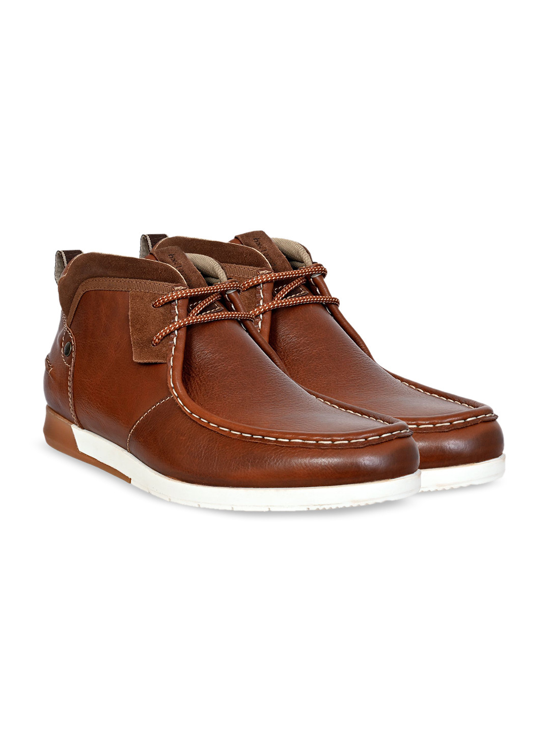 HX London Men Leather Formal Lace-Up Chuckka Boots
