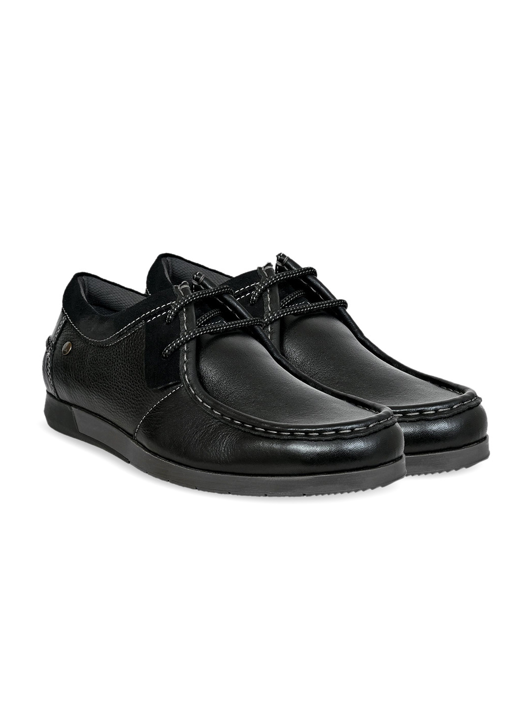 HX London Men Leather Round Toe Lace-Up Derbys
