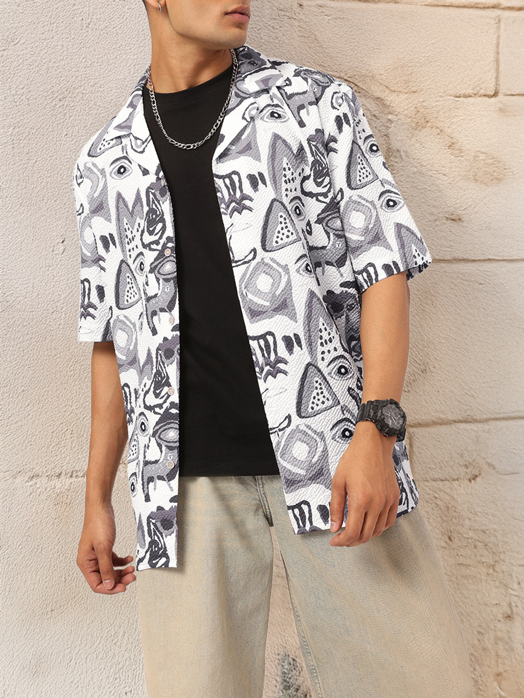 Kook N Keech Quirky Canvas Printed Shirt
