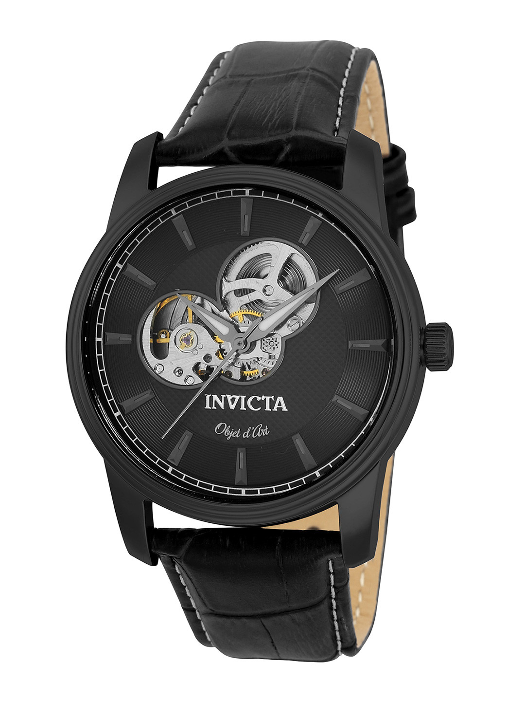 Invicta Men Skeleton Dial & Leather Straps Analogue Automatic Watch 22619