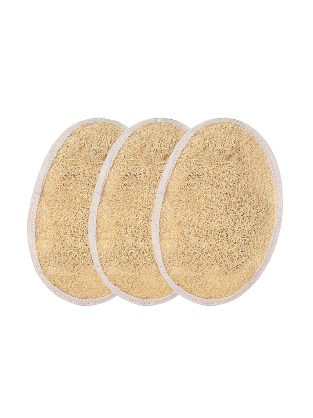 CareDone Set Of 3 Natural Bath Loofah Scrubber