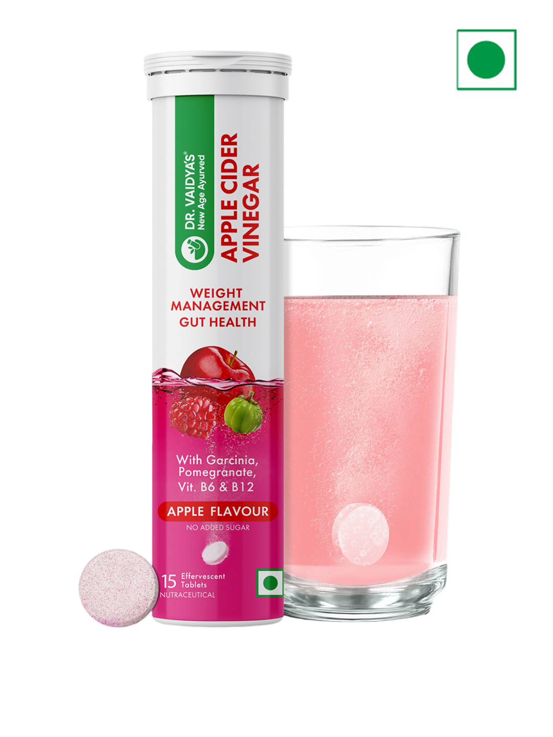 DR. VAIDYA'S Apple Cider Vinegar Tablets - 15 Effervescent Tablet