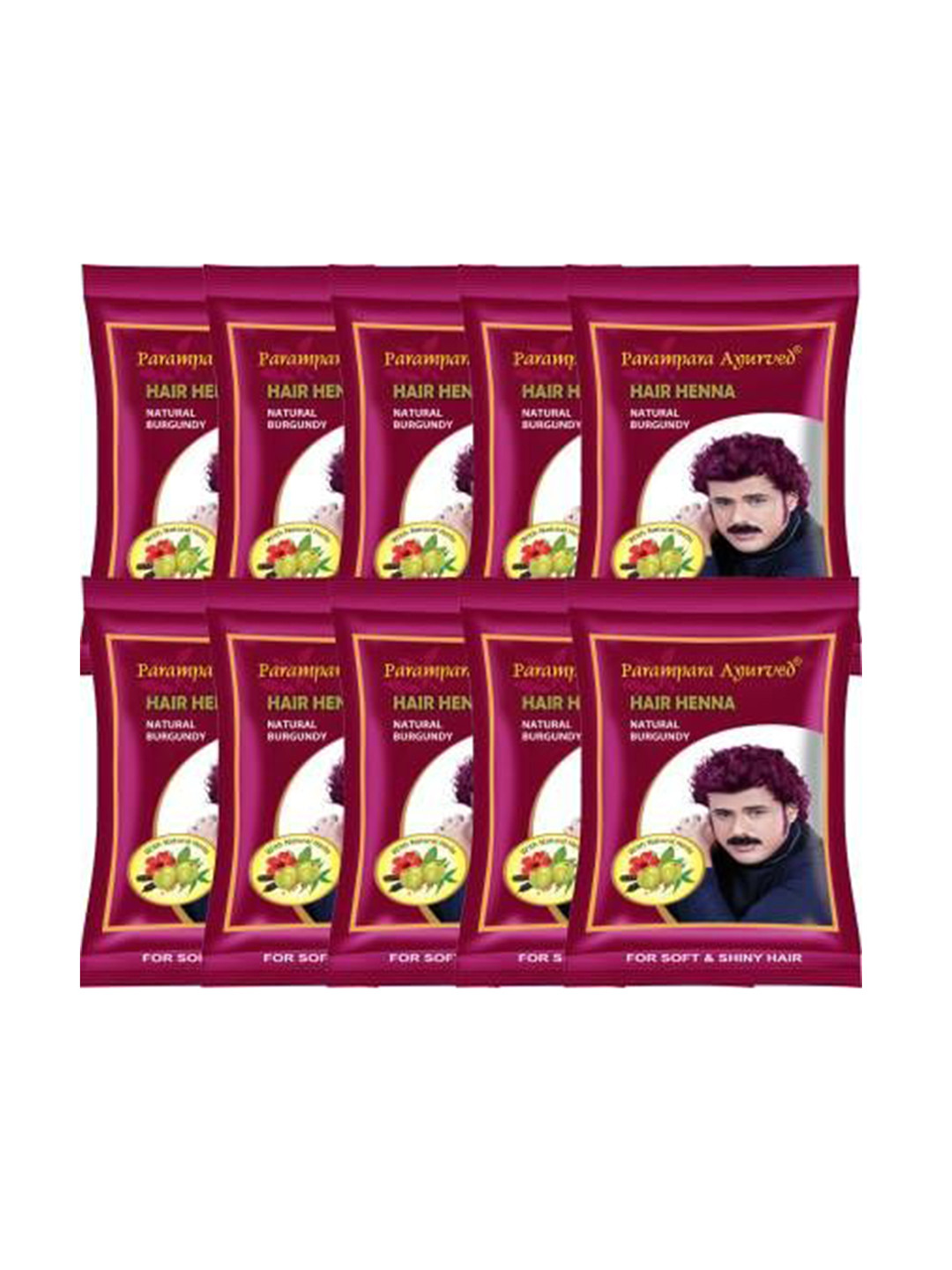 Parampara Ayurved Heena Hair Colour For Shiny Hair With Amla-20g-Burgundy
