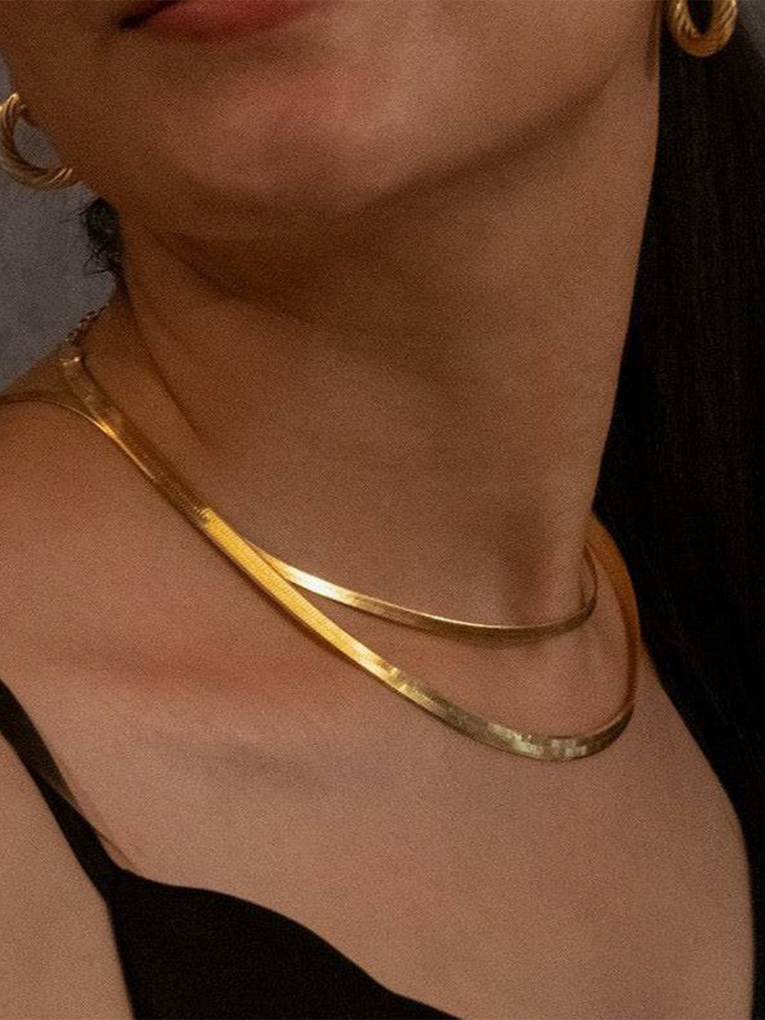 Anushka Jain Jewellery 925 Sterling Silver Gold-Plated Thin Snake Chain