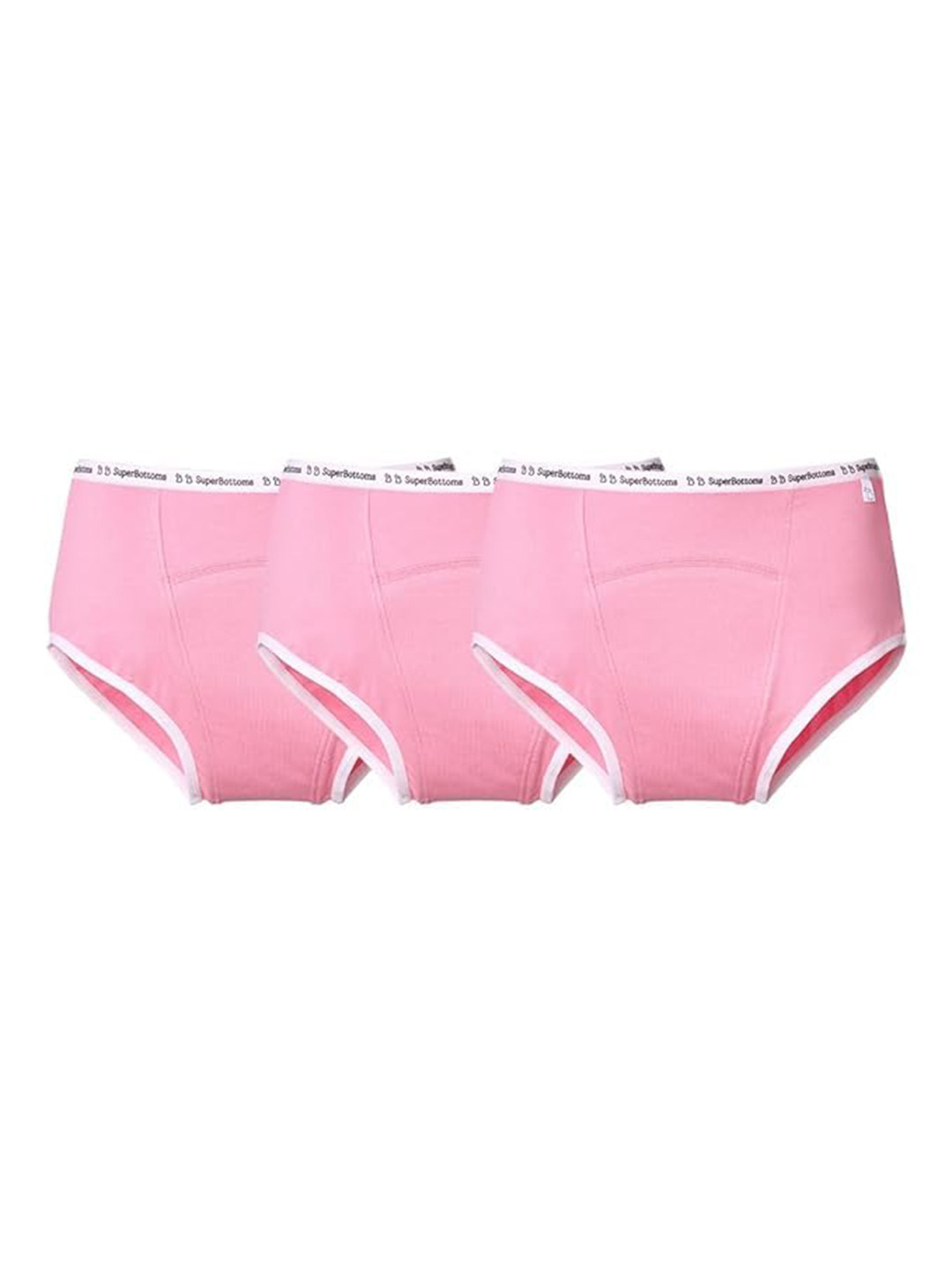 Super Bottoms Pack of 3 Max Absorb Period Underwear High Waist Leak-Free