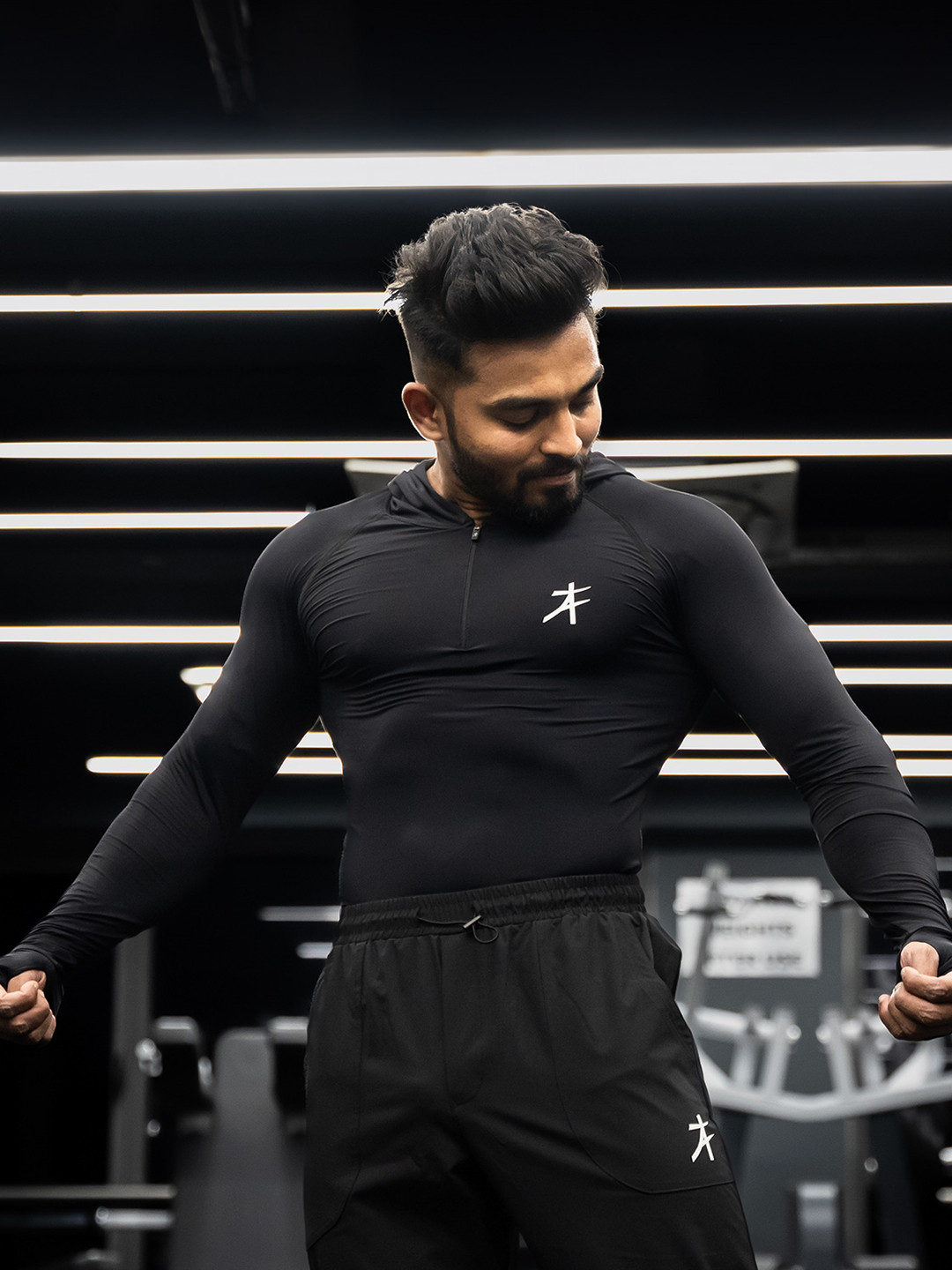 Athflex Men Assassin Compression Gym Hoodie