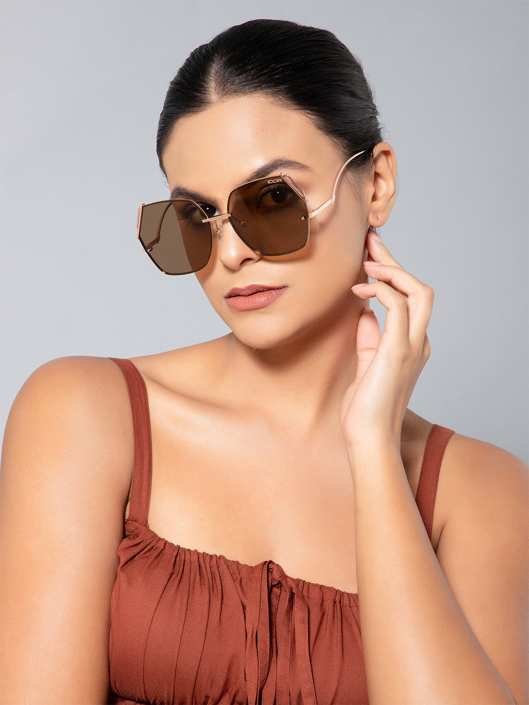 IDOR Women Other Sunglasses With UV Protected Lens IDOR-8565-C2-P88