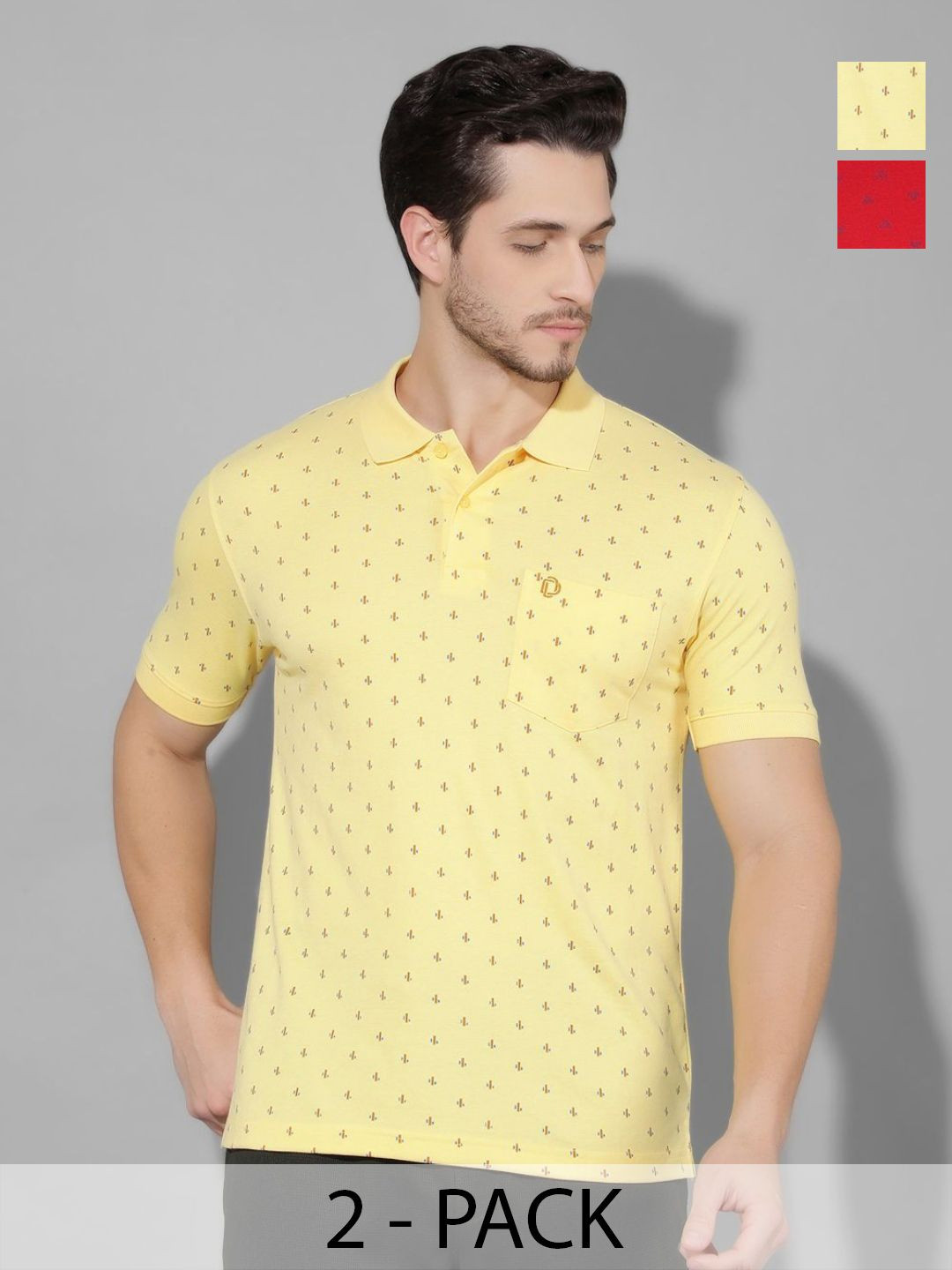 Dollar Men All Over Print Polo Tshirt with Pocket
