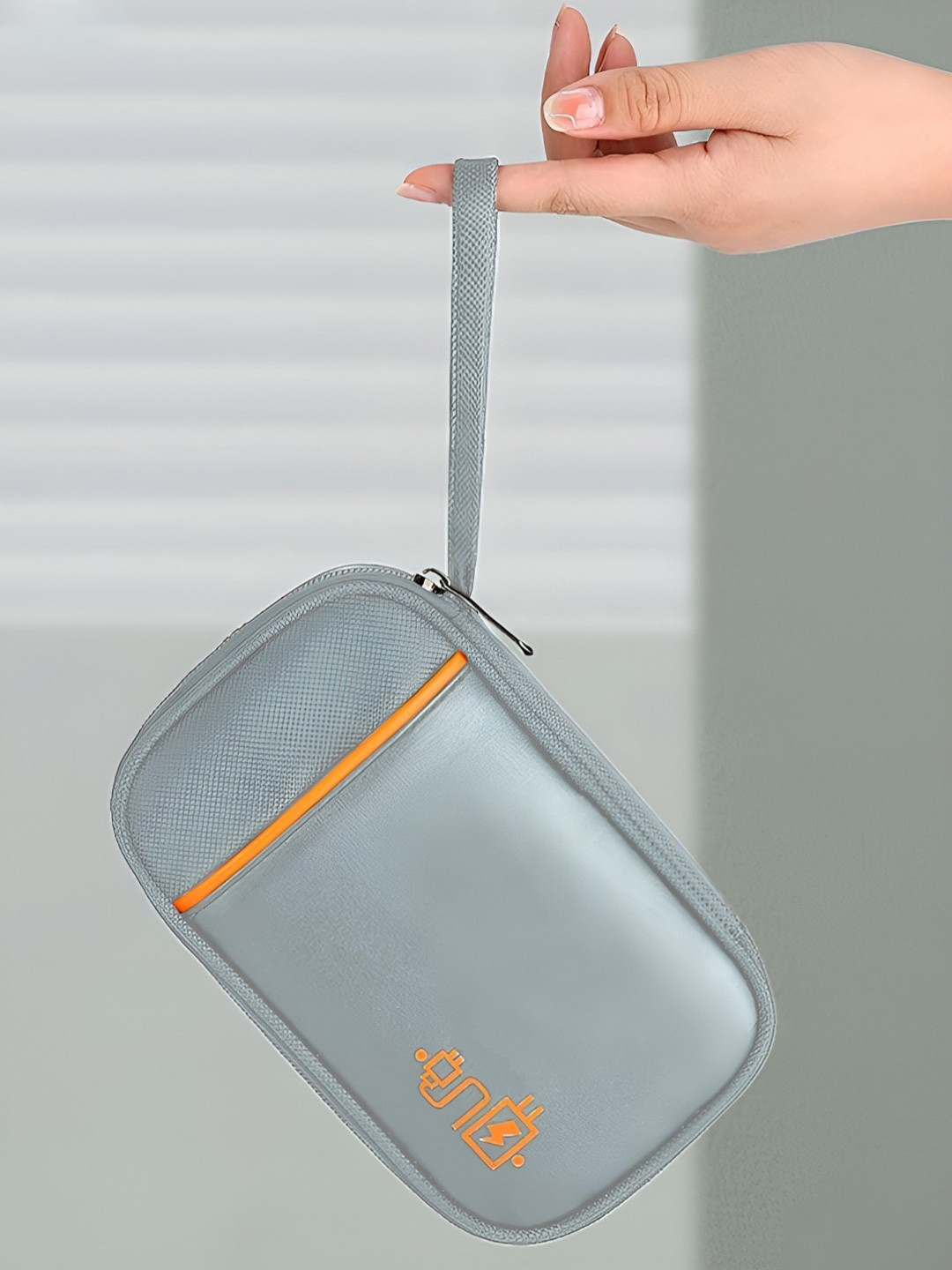 Aura Grey Durable Electronics Organizer Pouch