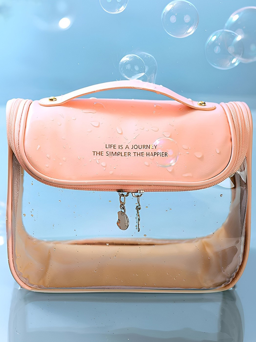 Aura Pink Makeup Accessories Storage Bag