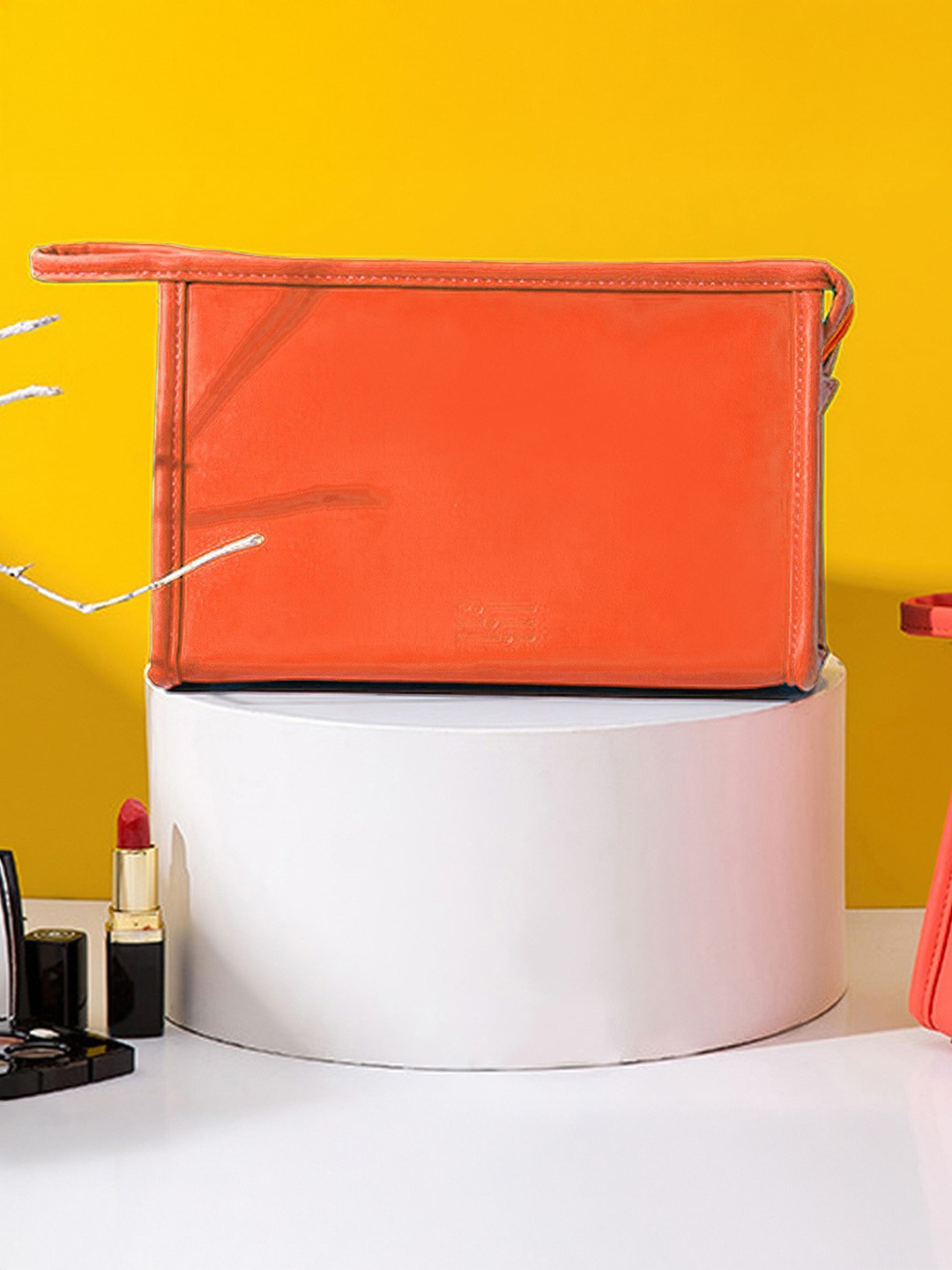 Aura Self-Designed Makeup Pouch - Orange