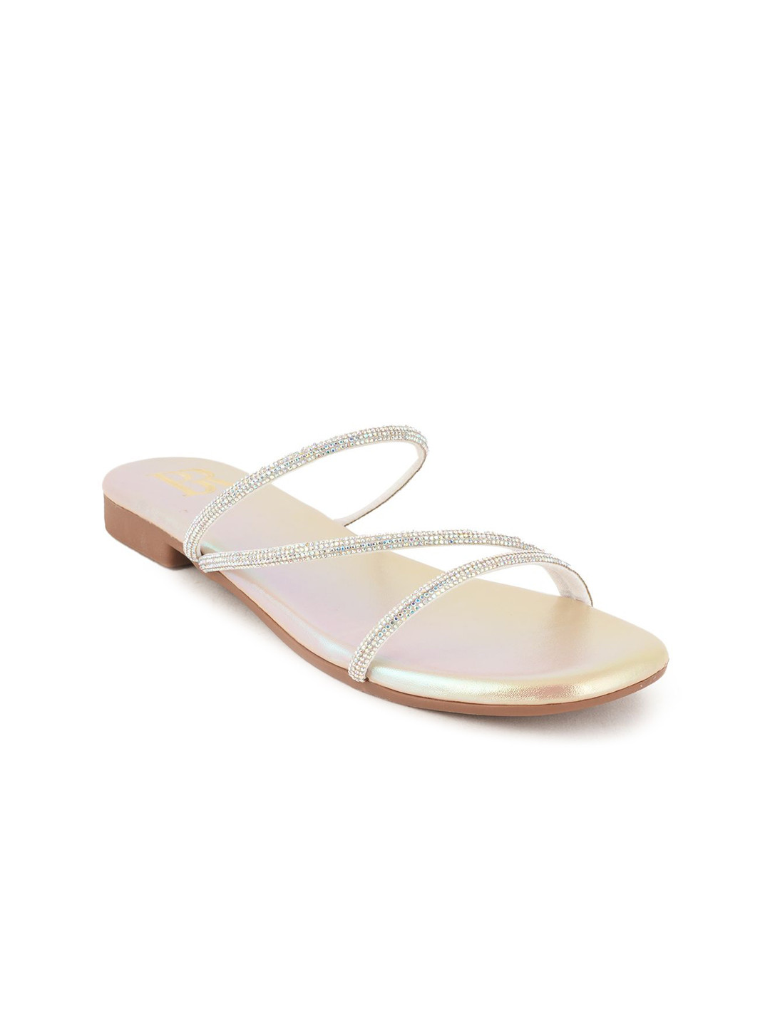 Bella Rosa Women Embellished Open Toe Flats