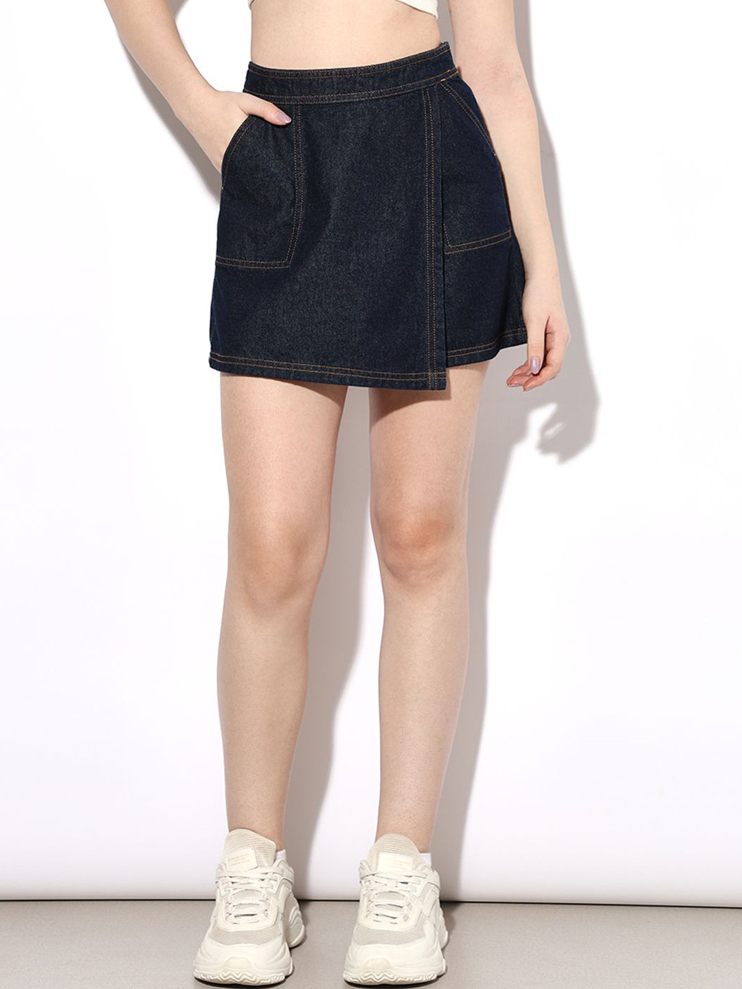 ONLY Pure Cotton Flared Mini Skort Skirts