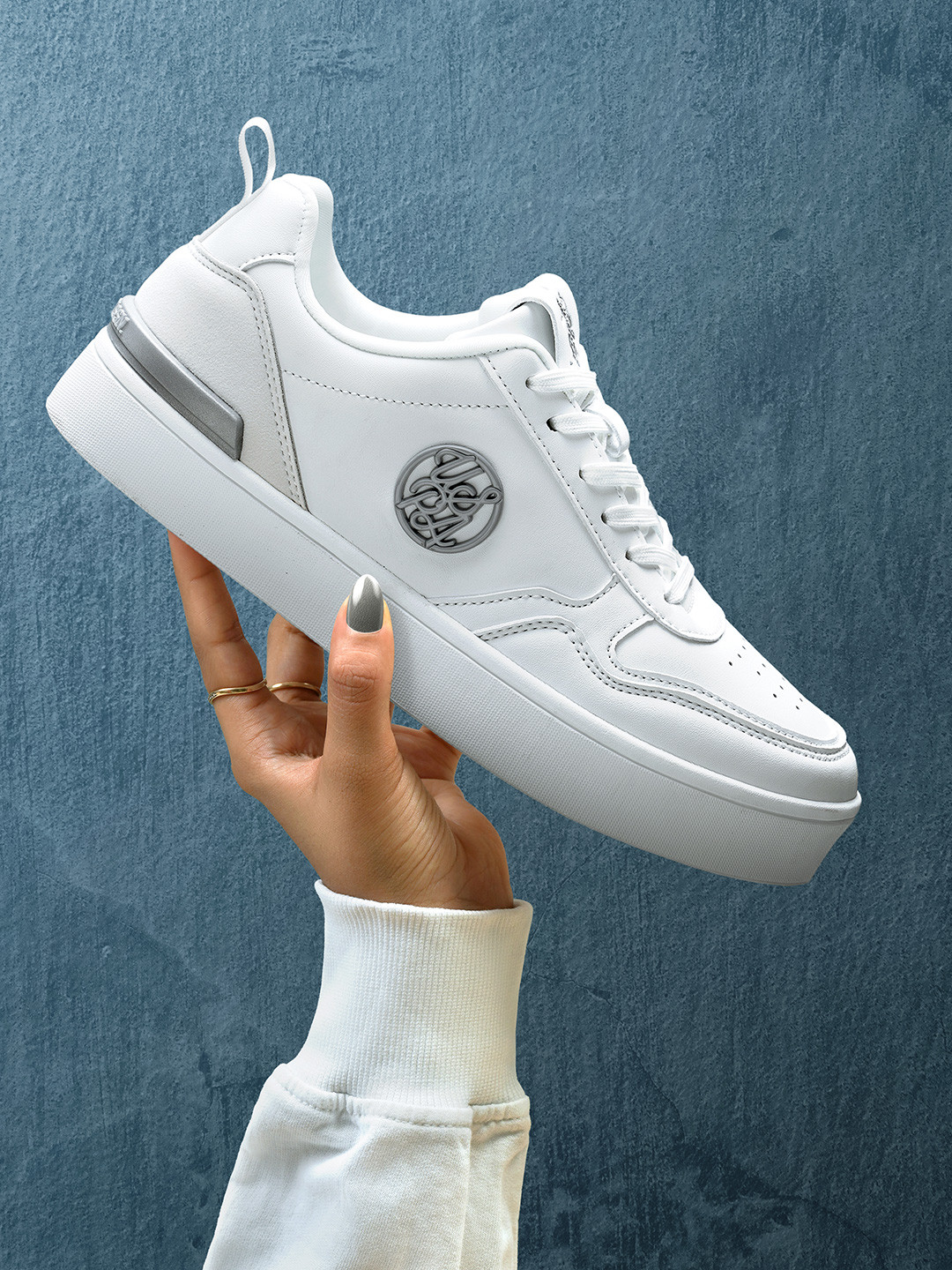 U.S. Polo Assn. Women Perforations PU Round Toe Sneakers JULIA