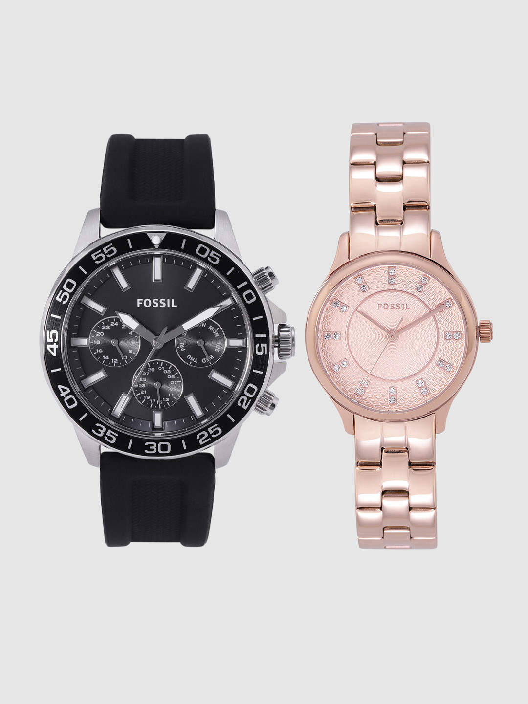 Fossil Unisex Set Of 2 Analogue Watches 15149286-1-9037395-1