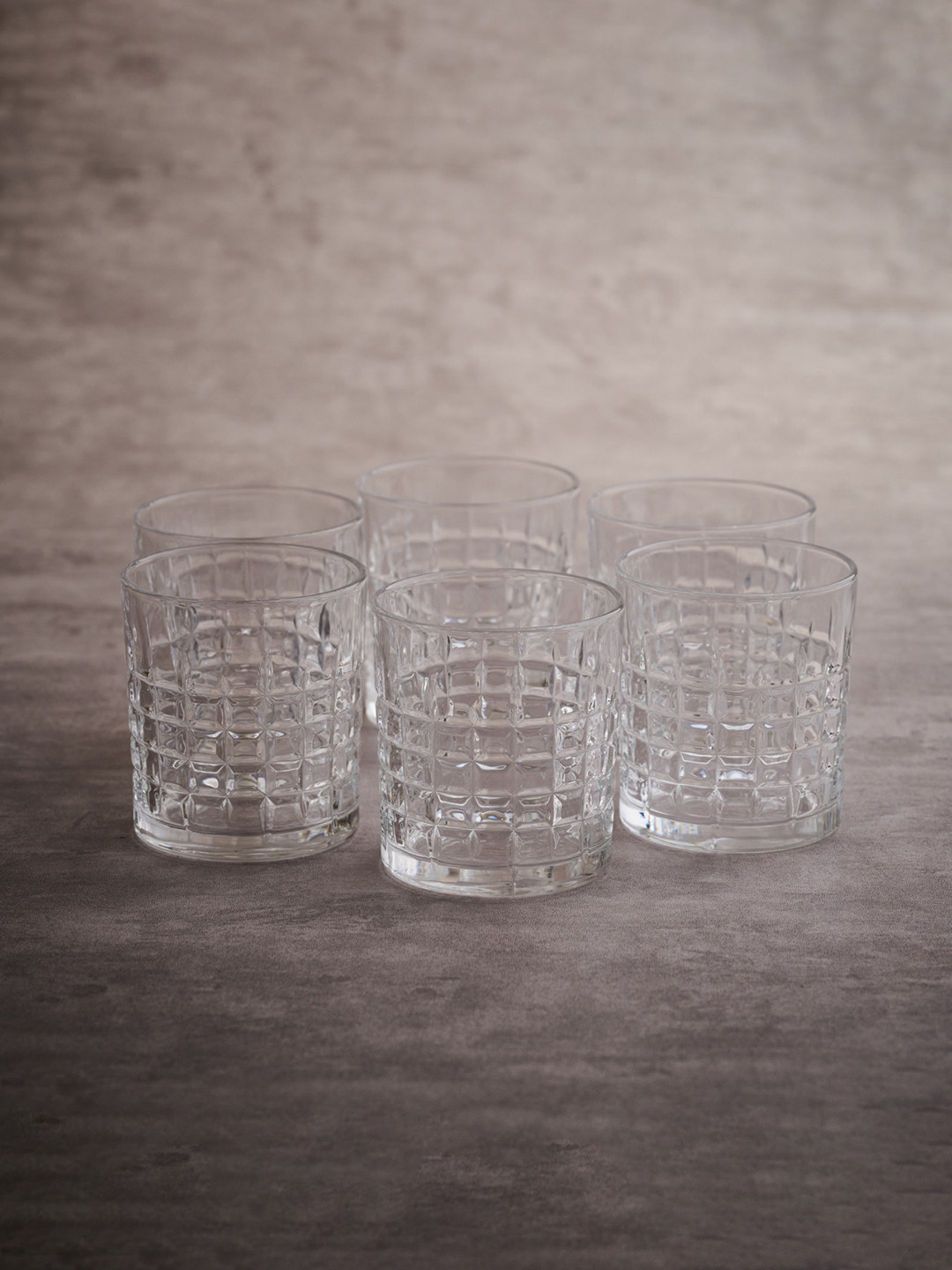 BlackCarrot Transparent 6 Pieces Whiskey Glasses-350ml Each