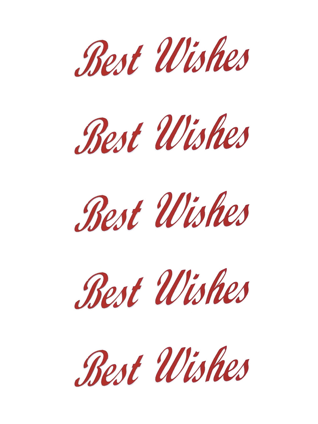 Comet Busters Set Of 5 Self-Adhesive Best Wishes Envelope Stickers
