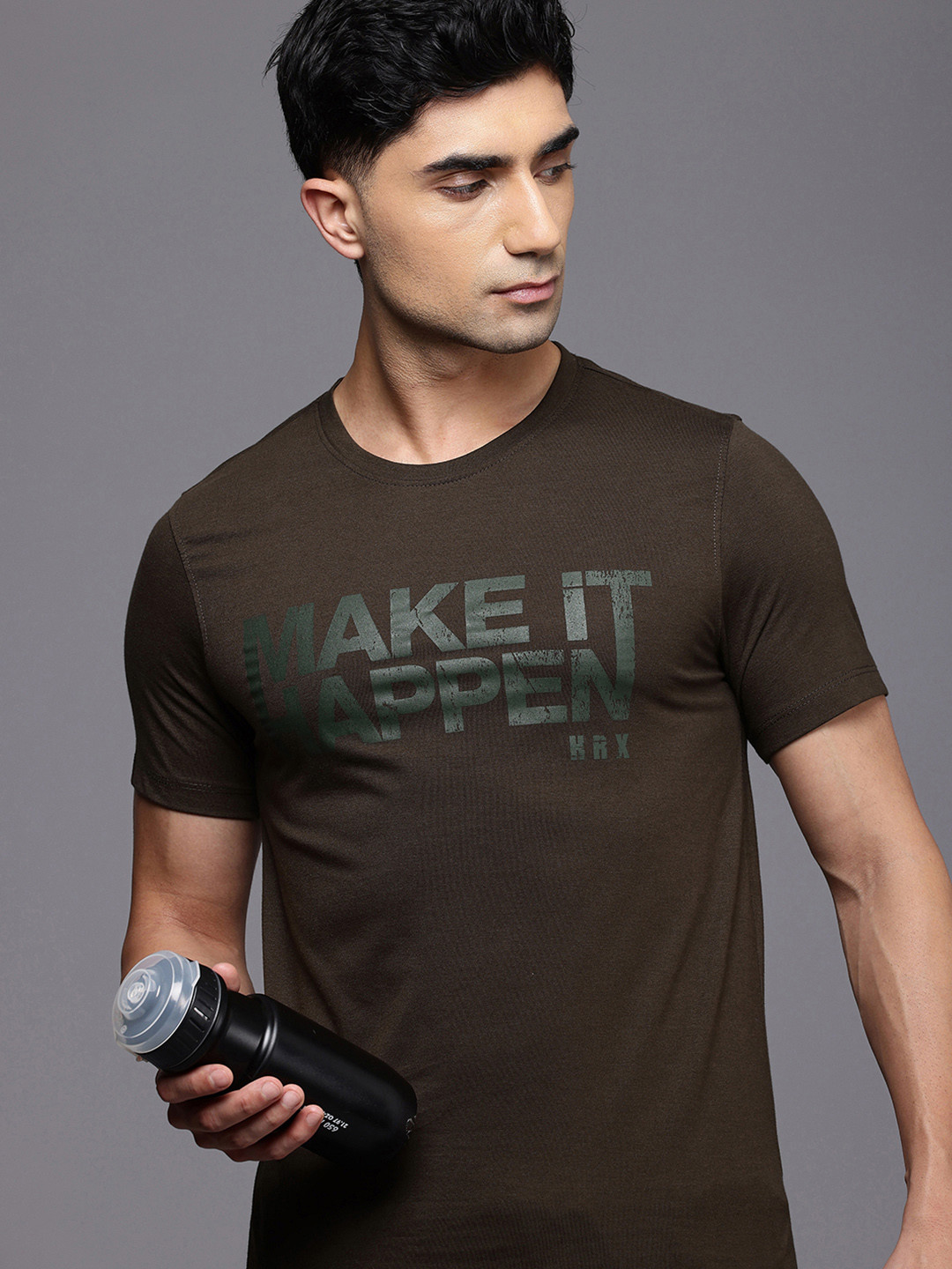 HRX by Hrithik Roshan IRONTRIBE Typography Printed Training T-shirt
