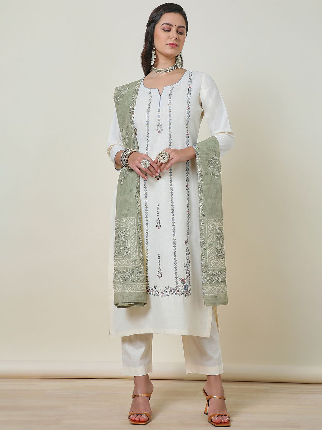 Soch Embroidered Suit Set With Thread Work