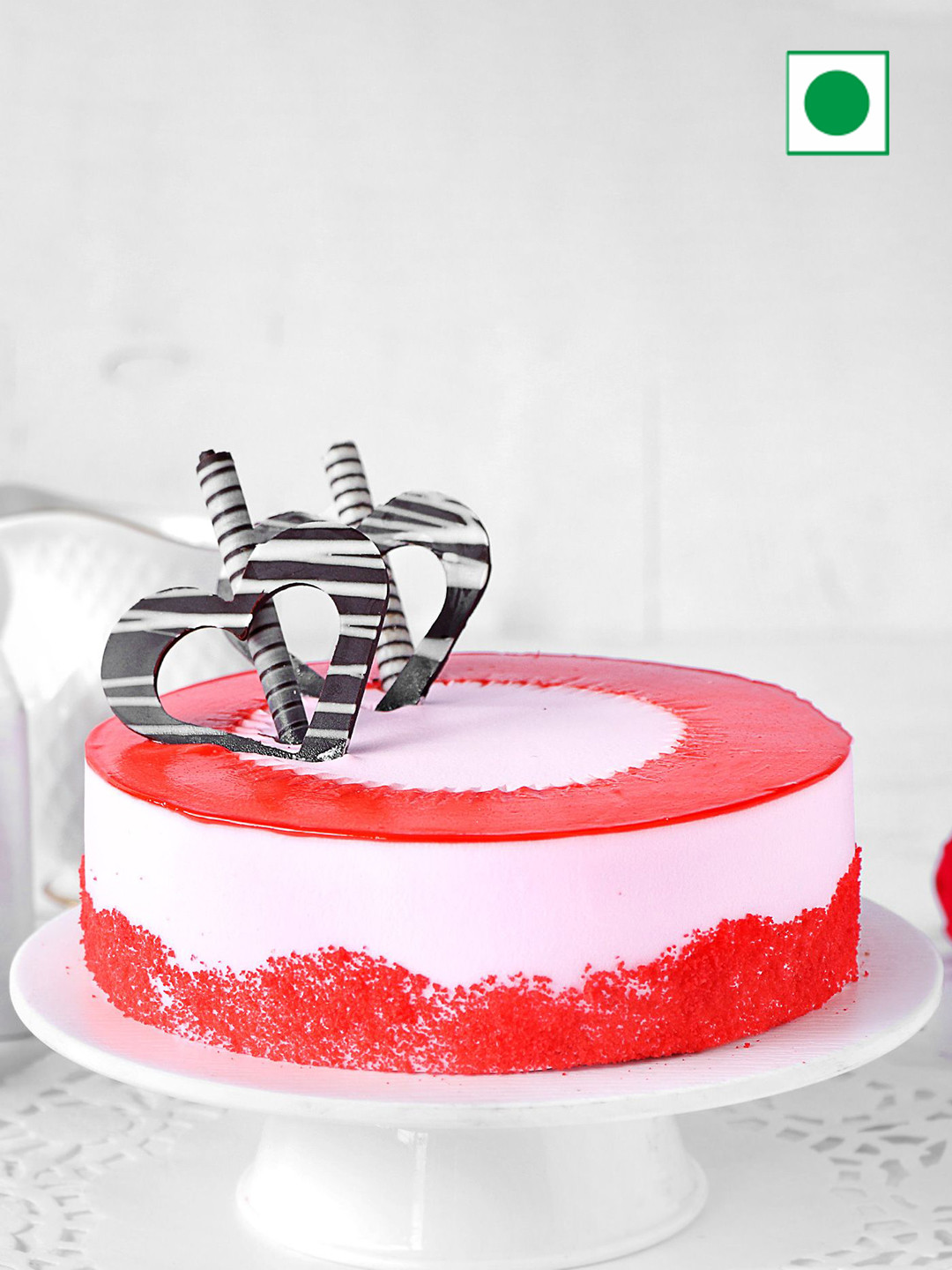 IGP Strawberry Flavour Eggless Round Cake 500g